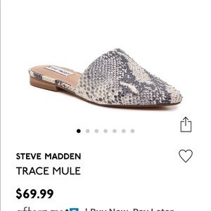 Steve Madden snakeskin slides